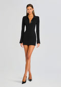 Youssra Mini Dress by SEROYA in Black, product image 1