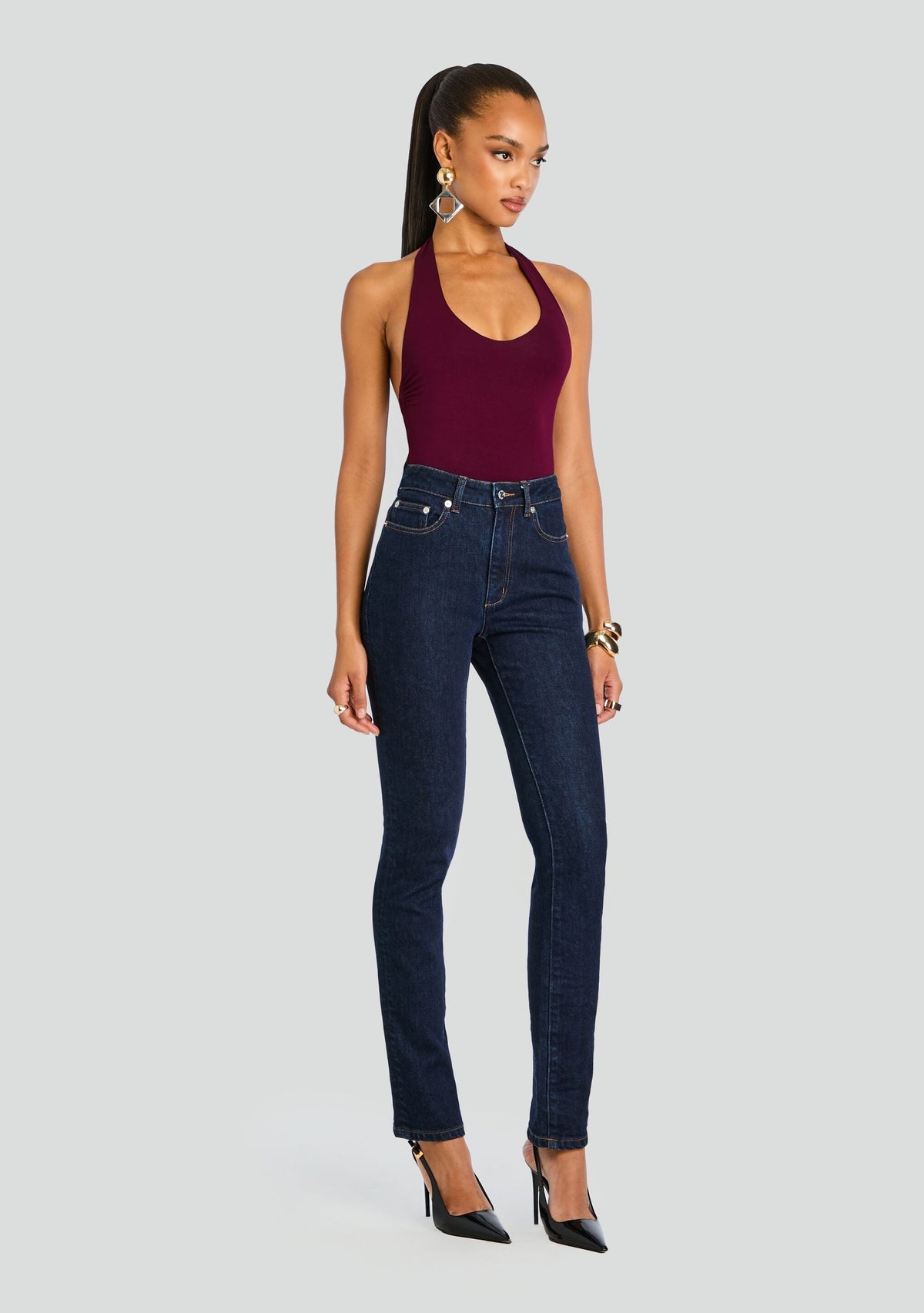 Betsy High Rise Skinny Jean by SEROYA in Rinse, product image 4