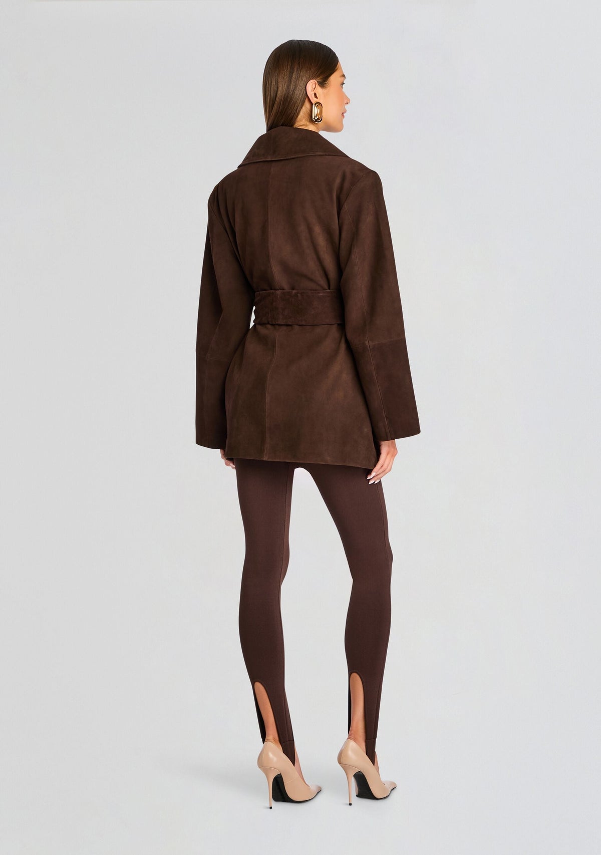 Chandra Suede Jacket by SEROYA in Tobacco, product image 4