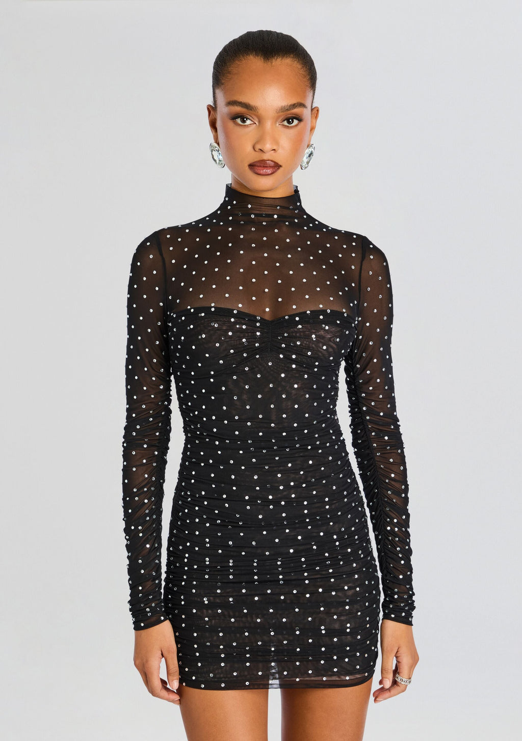 Cossette Embellished Dress by retrofête in Black/Silver, product image 4