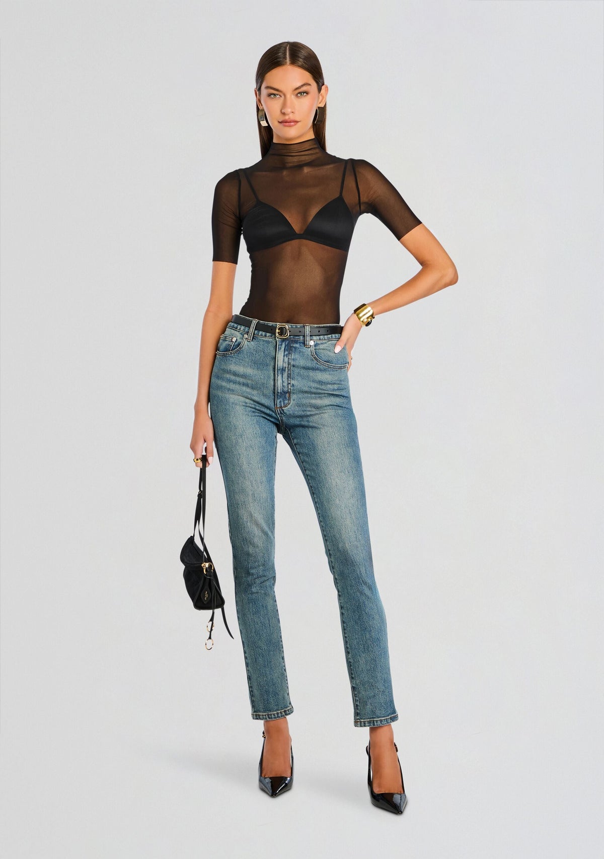 Gail Bodysuit by SEROYA in Black, product image 2
