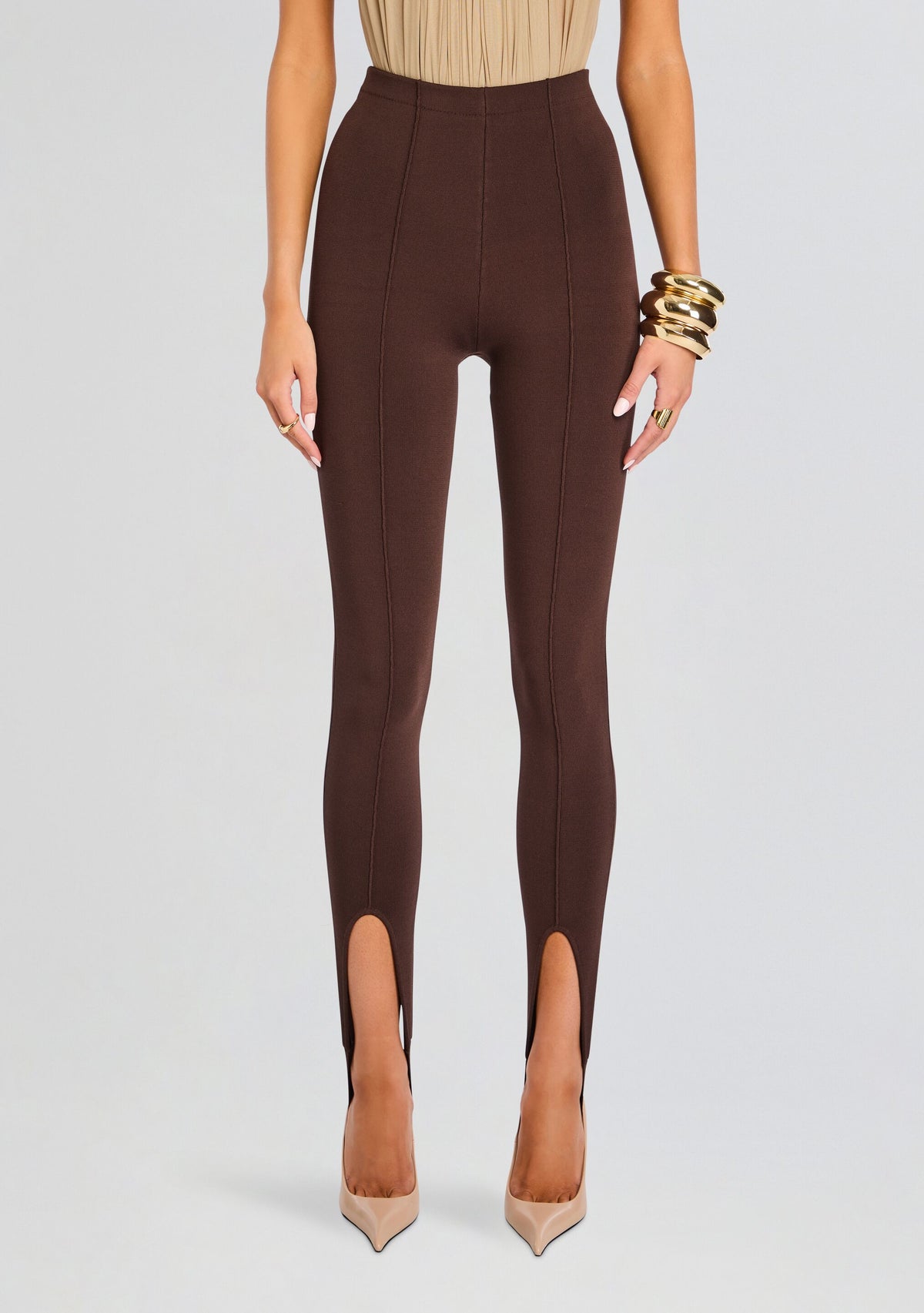Kelsey Stirrup Legging by SEROYA in Slate Brown, product image 1