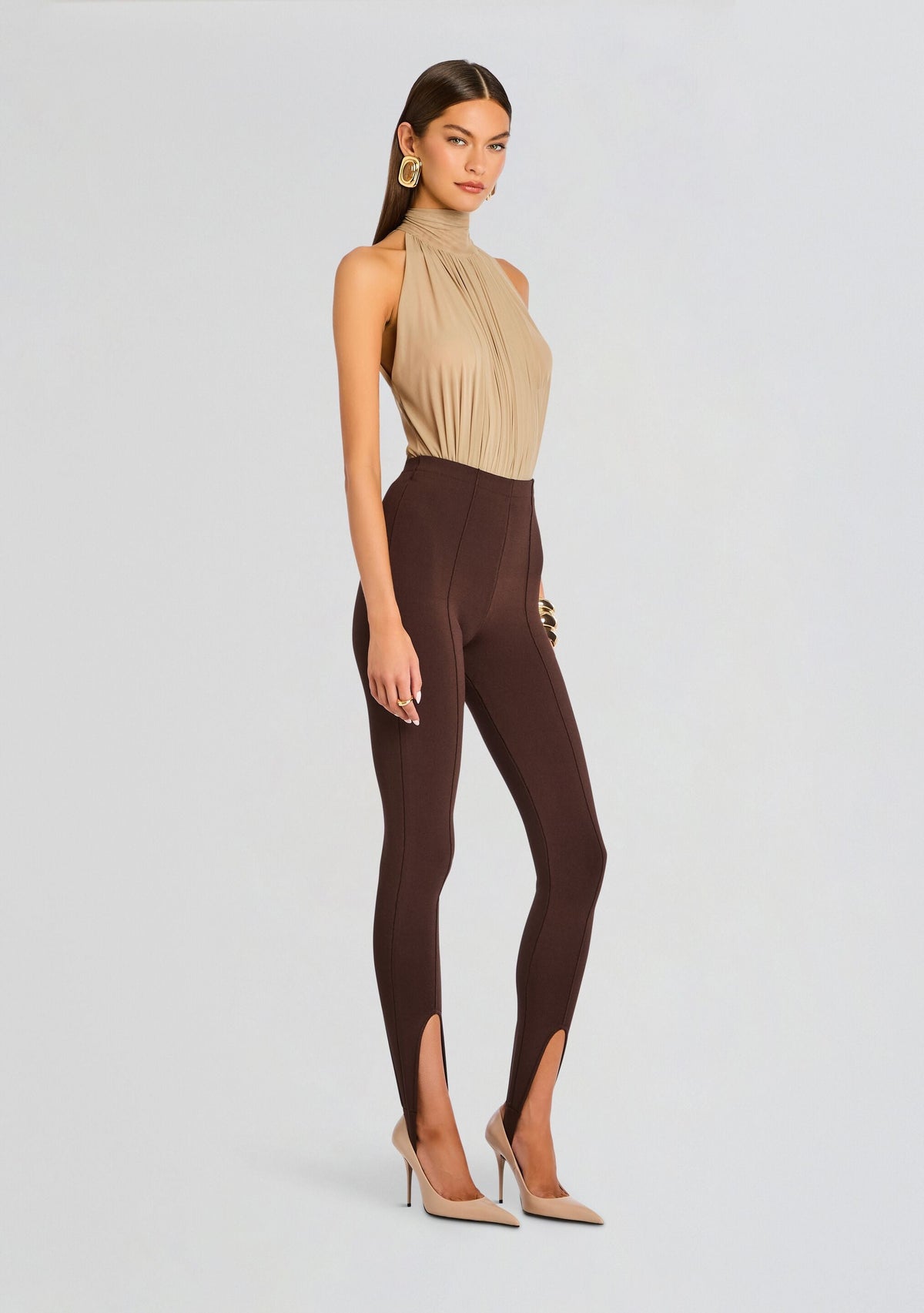 Kelsey Stirrup Legging by SEROYA in Slate Brown, product image 4