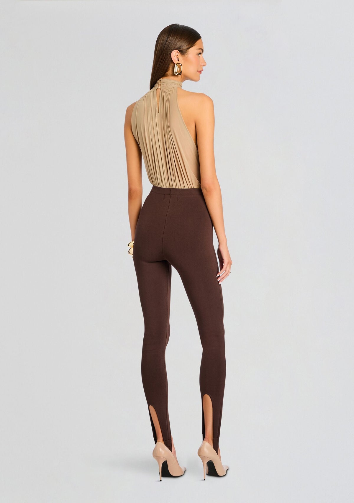 Kelsey Stirrup Legging by SEROYA in Slate Brown, product image 5