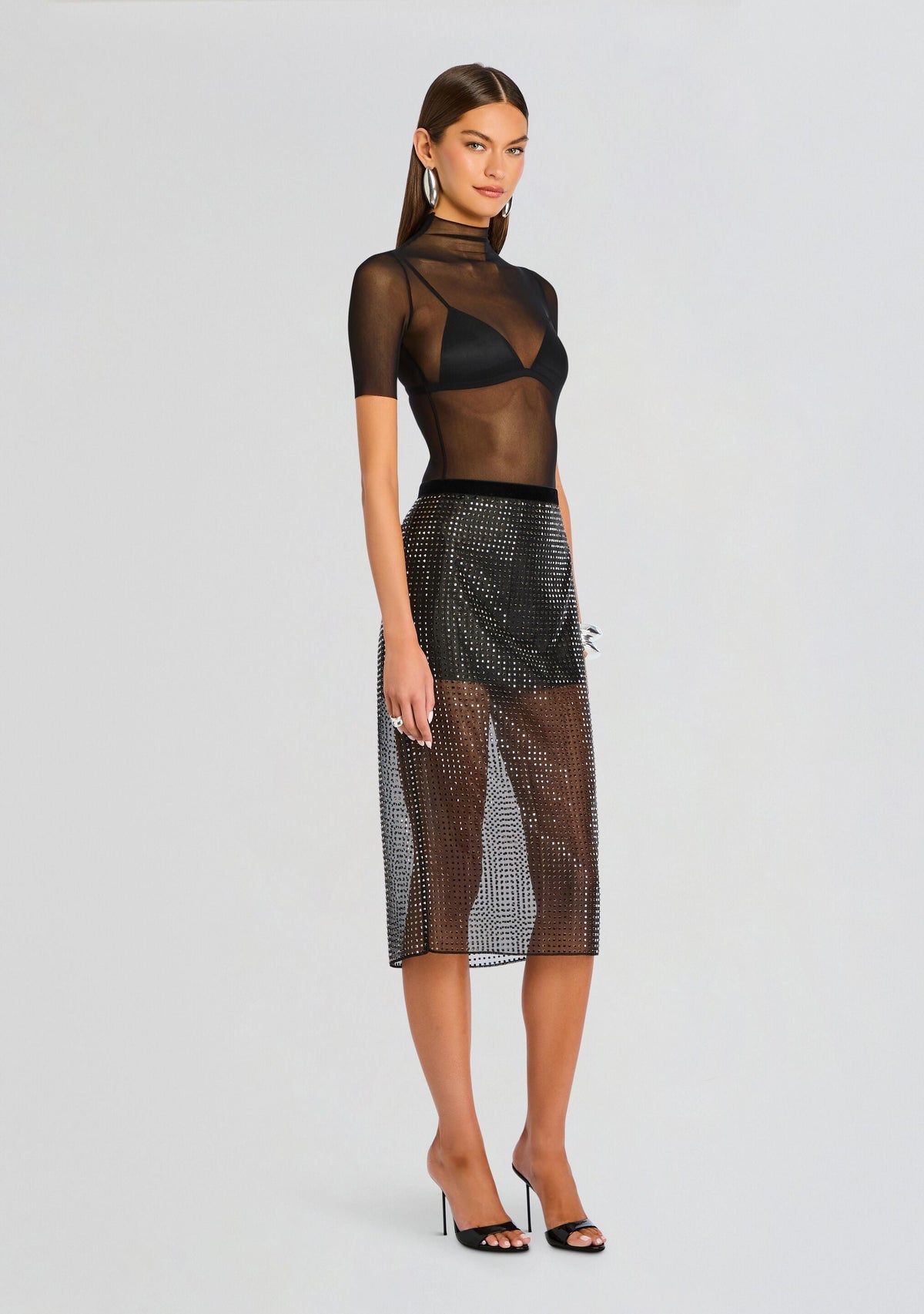 Kitty Embellished Skirt by retrofête in Black, product image 4