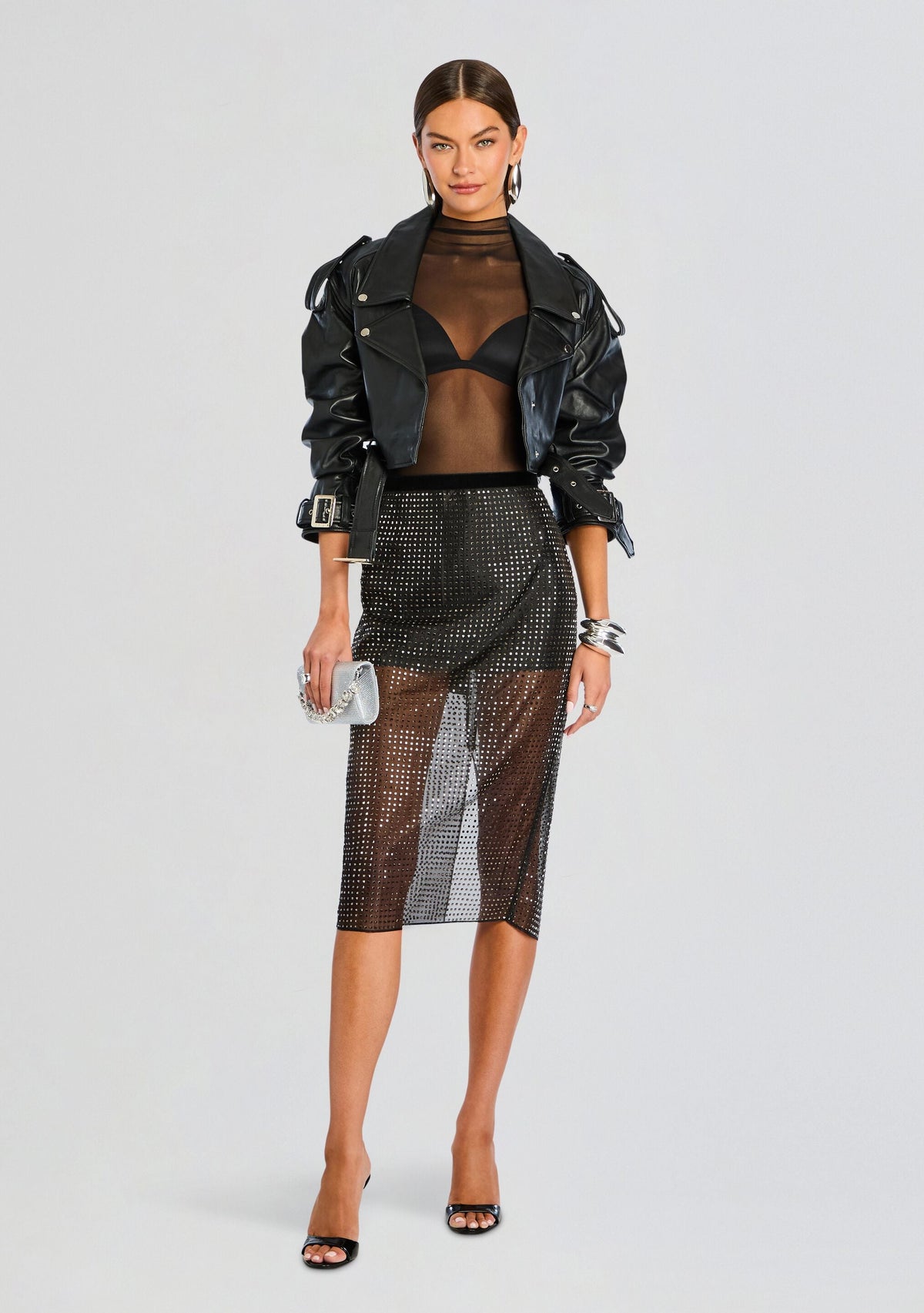 Kitty Embellished Skirt by retrofête in Black, product image 6