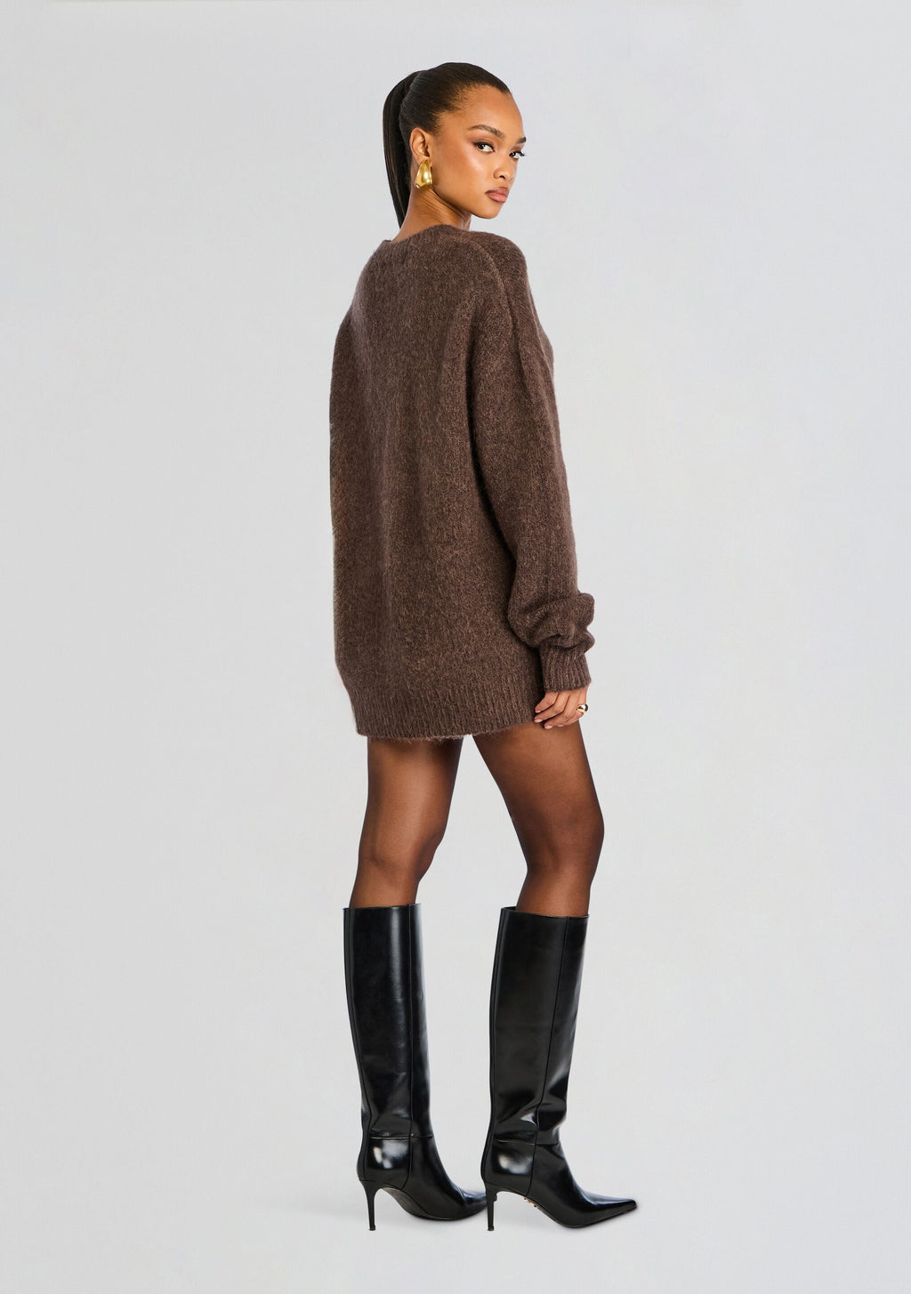 May Sweater by SEROYA in Slate Brown, product image 4