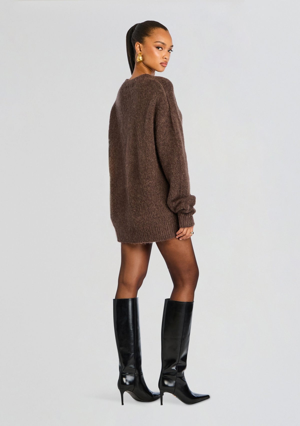May Sweater by SEROYA in Slate Brown, product image 4