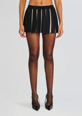 Ludo Metallic Knit Skirt by retrofête in Metallic Black, product image 1