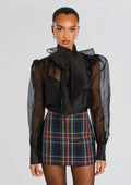 Vivia Silk Blouse by retrofête in Black, product image 1