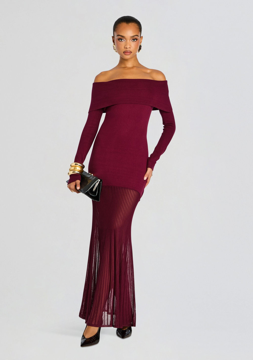 Isotta Maxi Dress by SEROYA in Pinot, product image 5