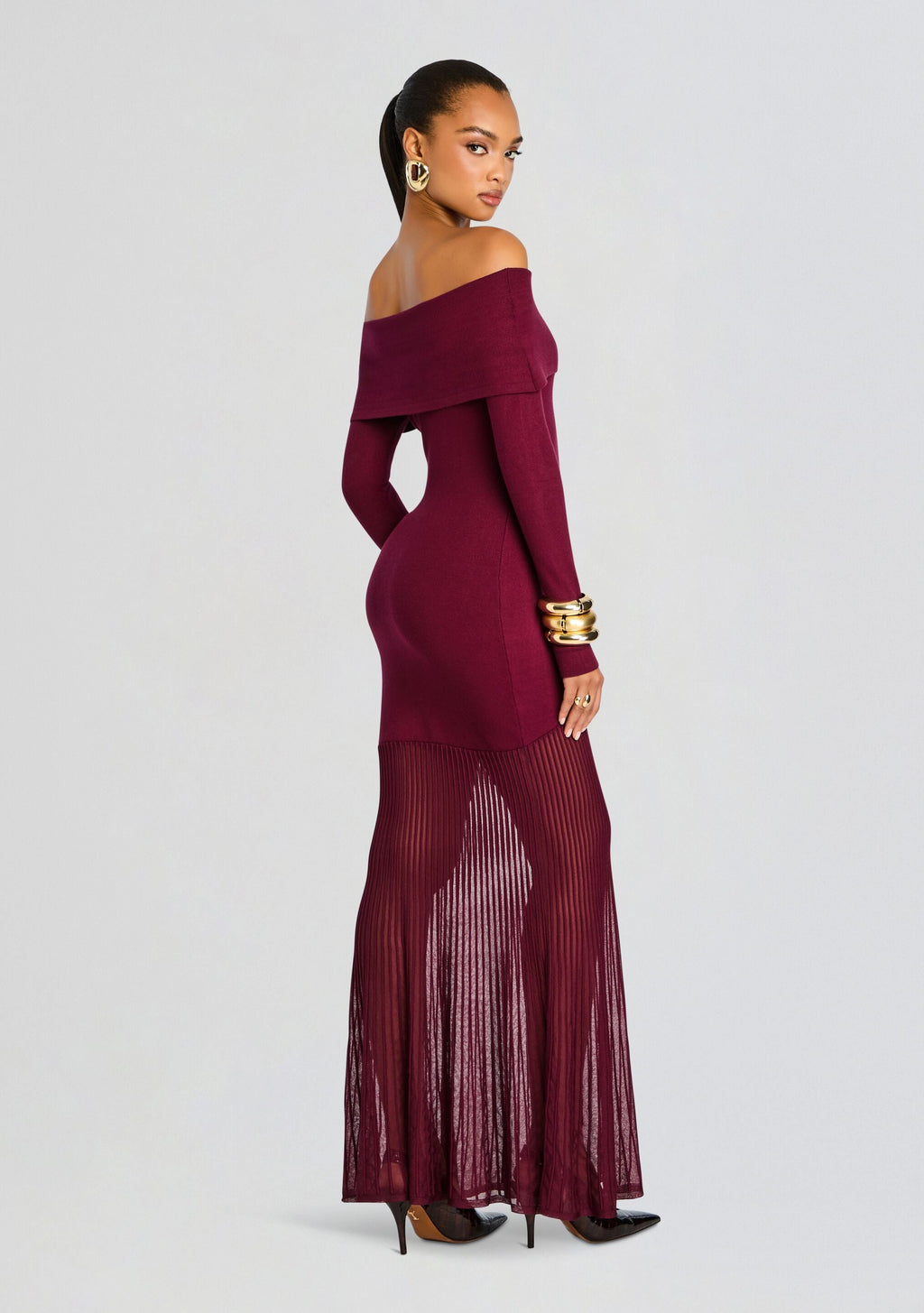 Isotta Maxi Dress by SEROYA in Pinot, product image 4