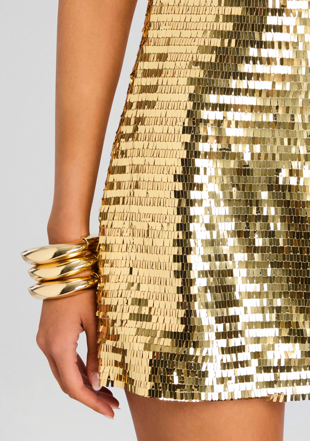 Lavender Sequin Dress by retrofête in Gold, product image 2