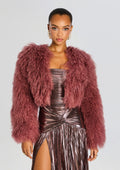 Luxe Fur Jacket by retrofête in Vintage Rose, product image 1