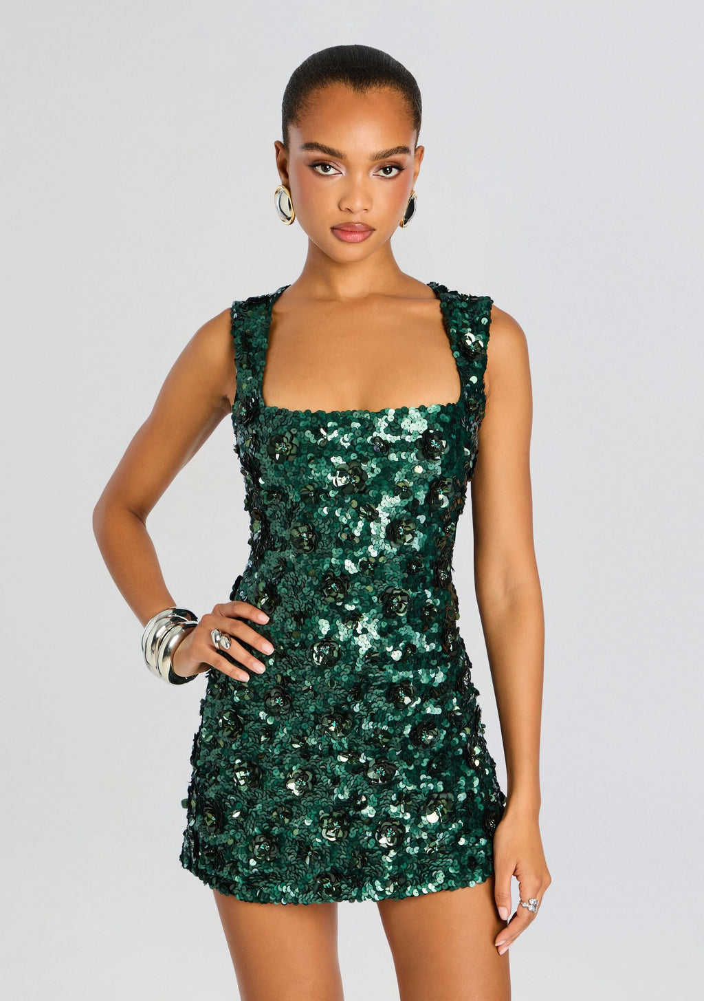 Sadlyn Sequin Dress by retrofête in Pine, product image 6