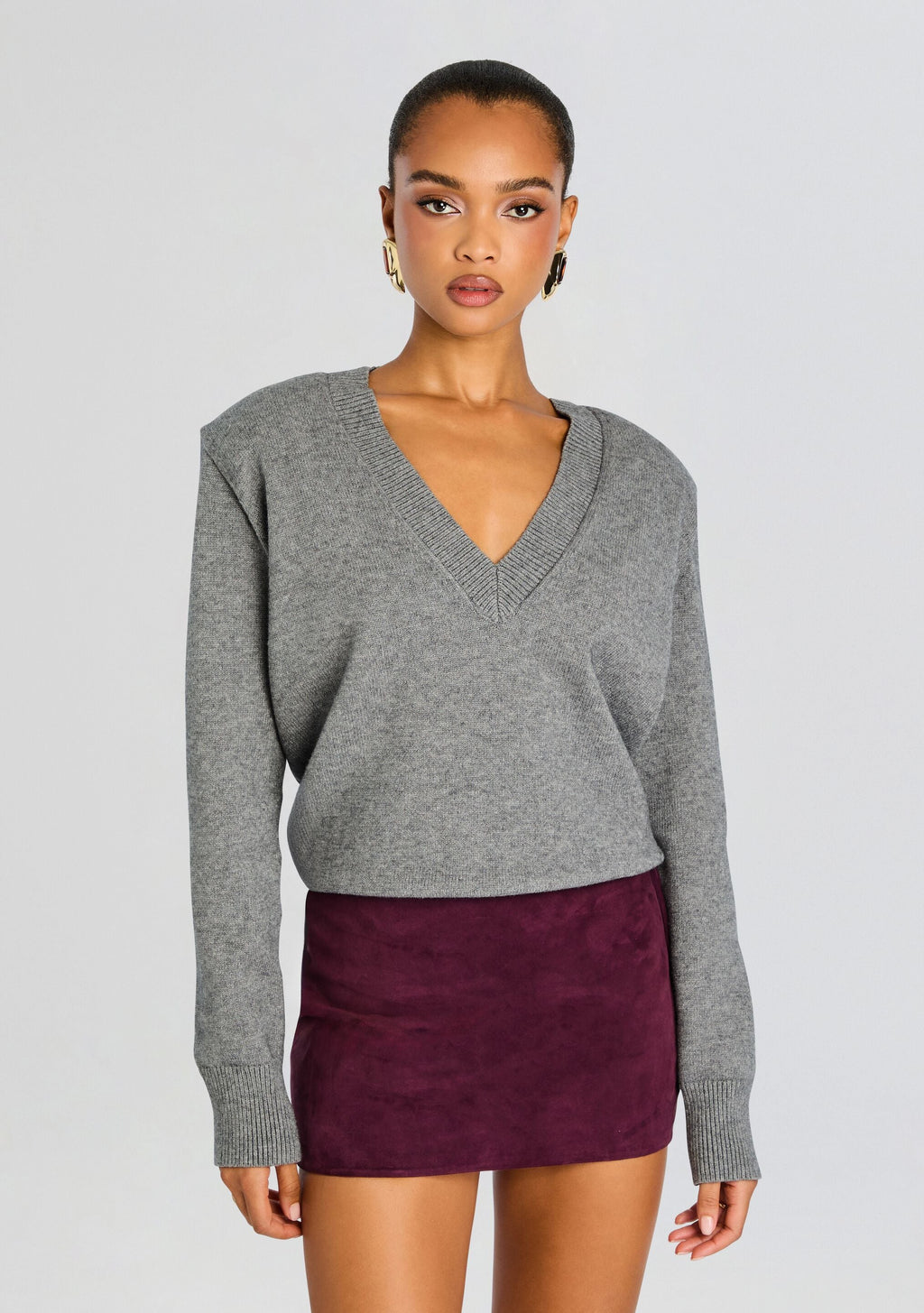 Sylvie Sweater by SEROYA in Medium Grey, product image 1