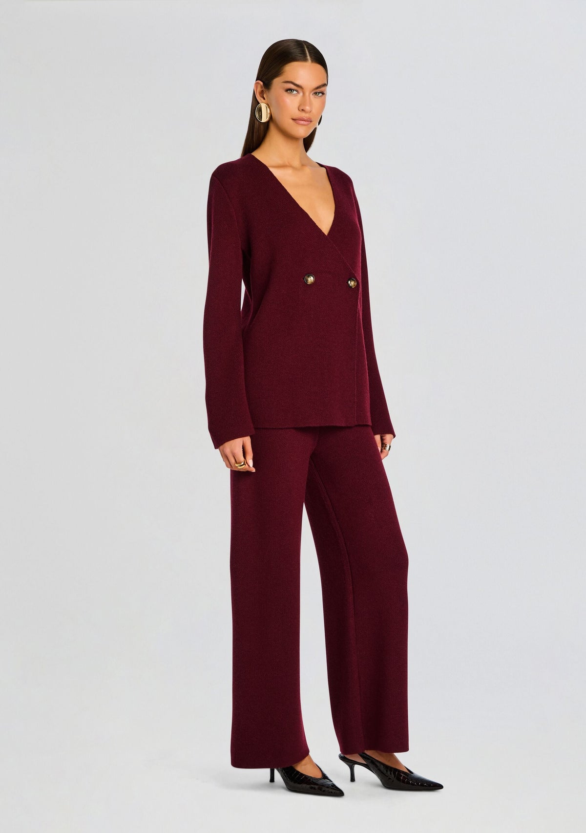Juna Knit Pant by SEROYA in Pinot, product image 4