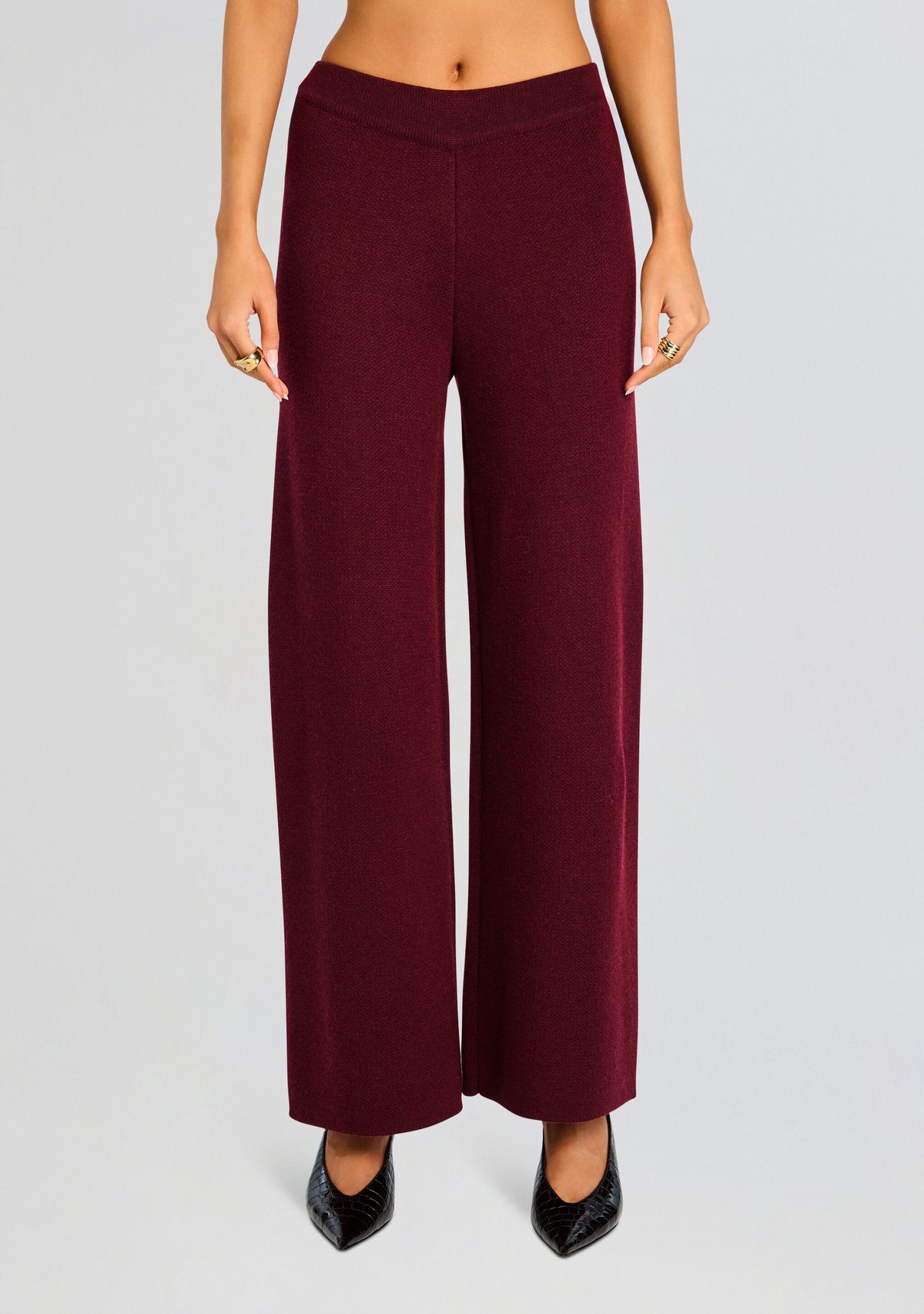 Juna Knit Pant by SEROYA in Pinot, product image 1