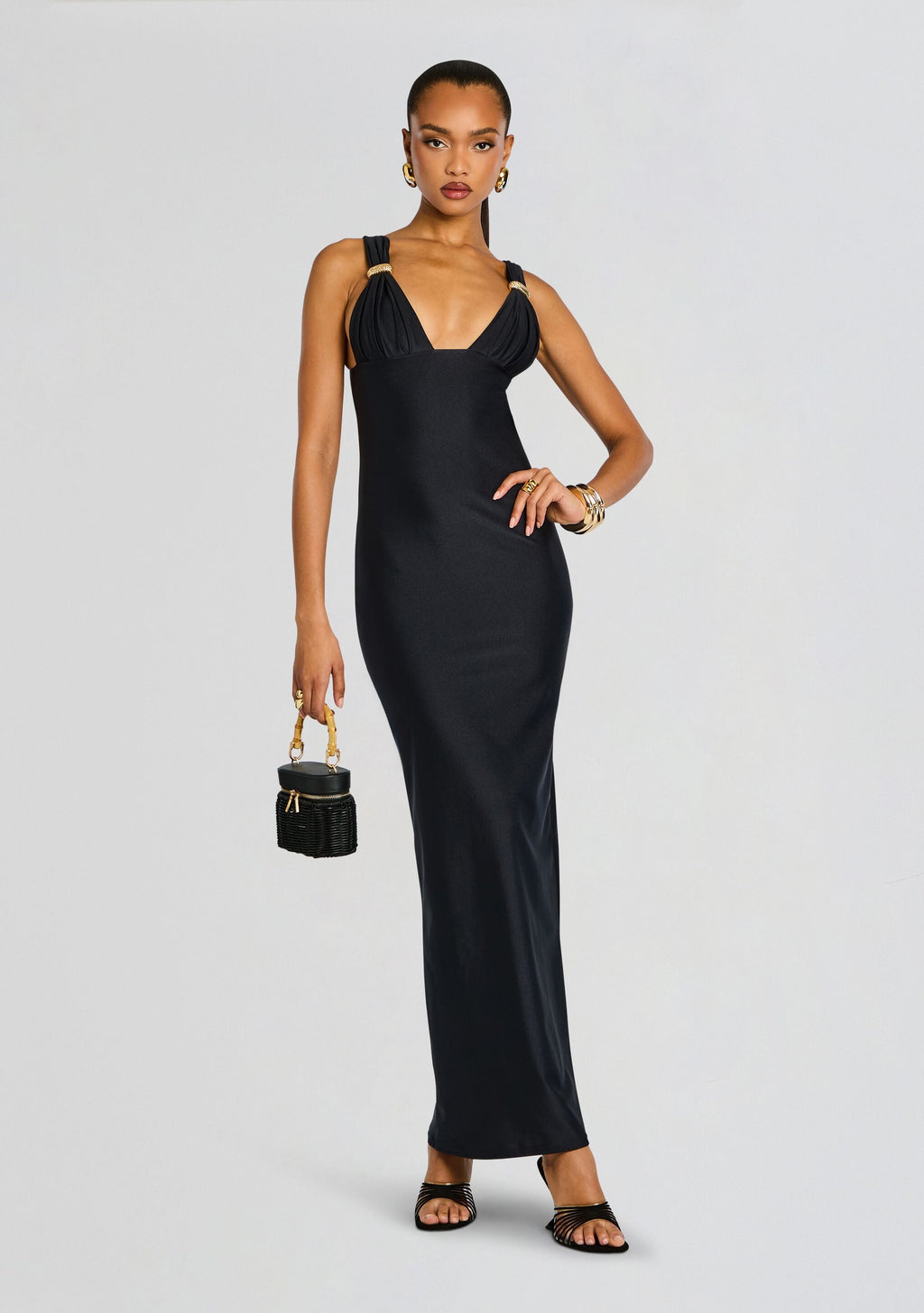 Alexandra Maxi Dress by Shani Shemer in Black, product image 1