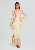 Riah Maxi Dress by Hemant & Nandita in Yellow and Pink, product image 1