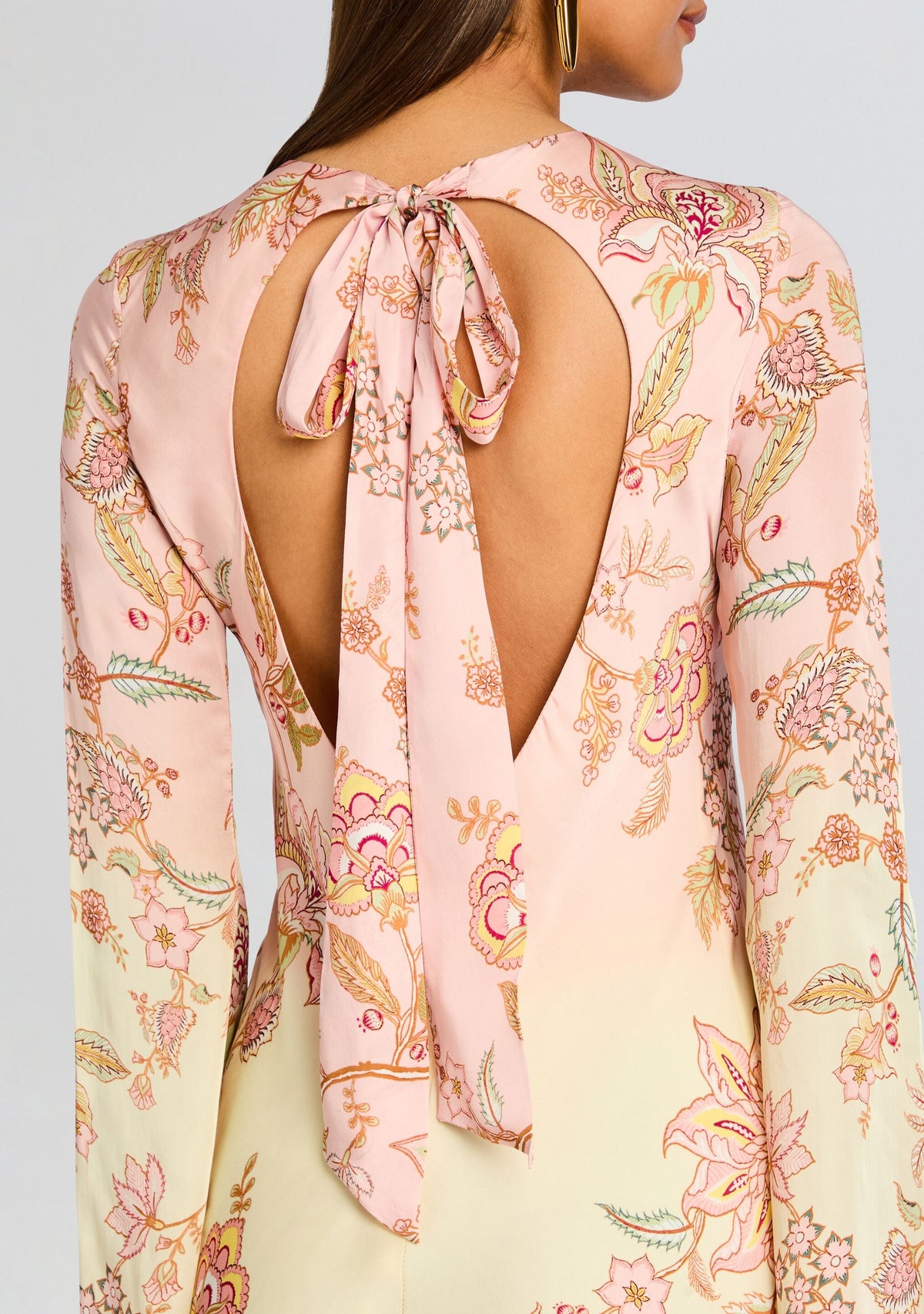 Riah Maxi Dress by Hemant & Nandita in Yellow and Pink, product image 2