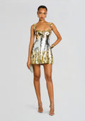 Brianka Sequin Dress by retrofête in Gold/Silver, product image 1