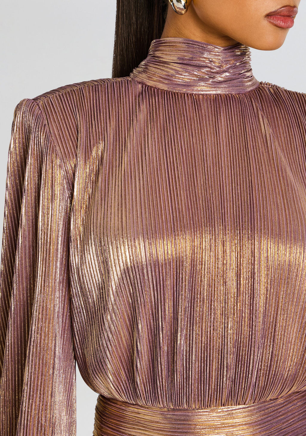 Brienne Dress by retrofête in Purple/Gold, product image 2