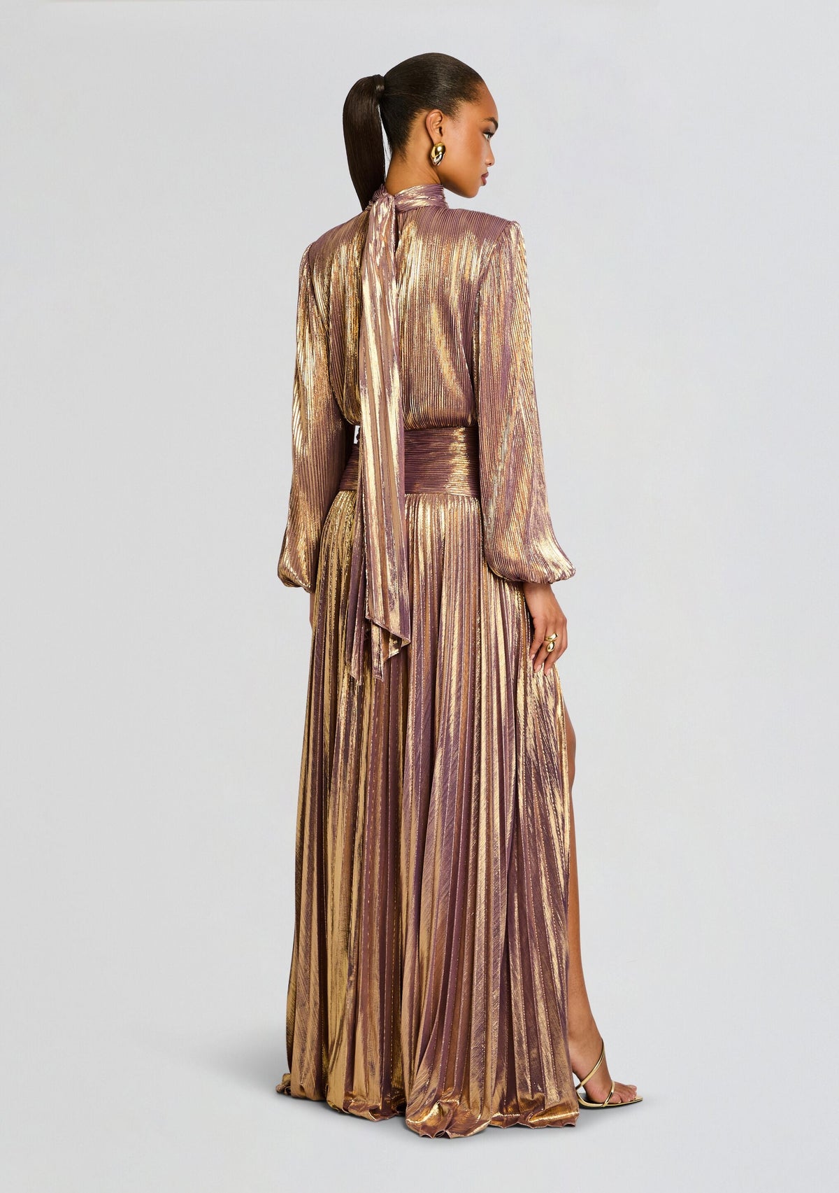 Brienne Dress by retrofête in Purple/Gold, product image 3