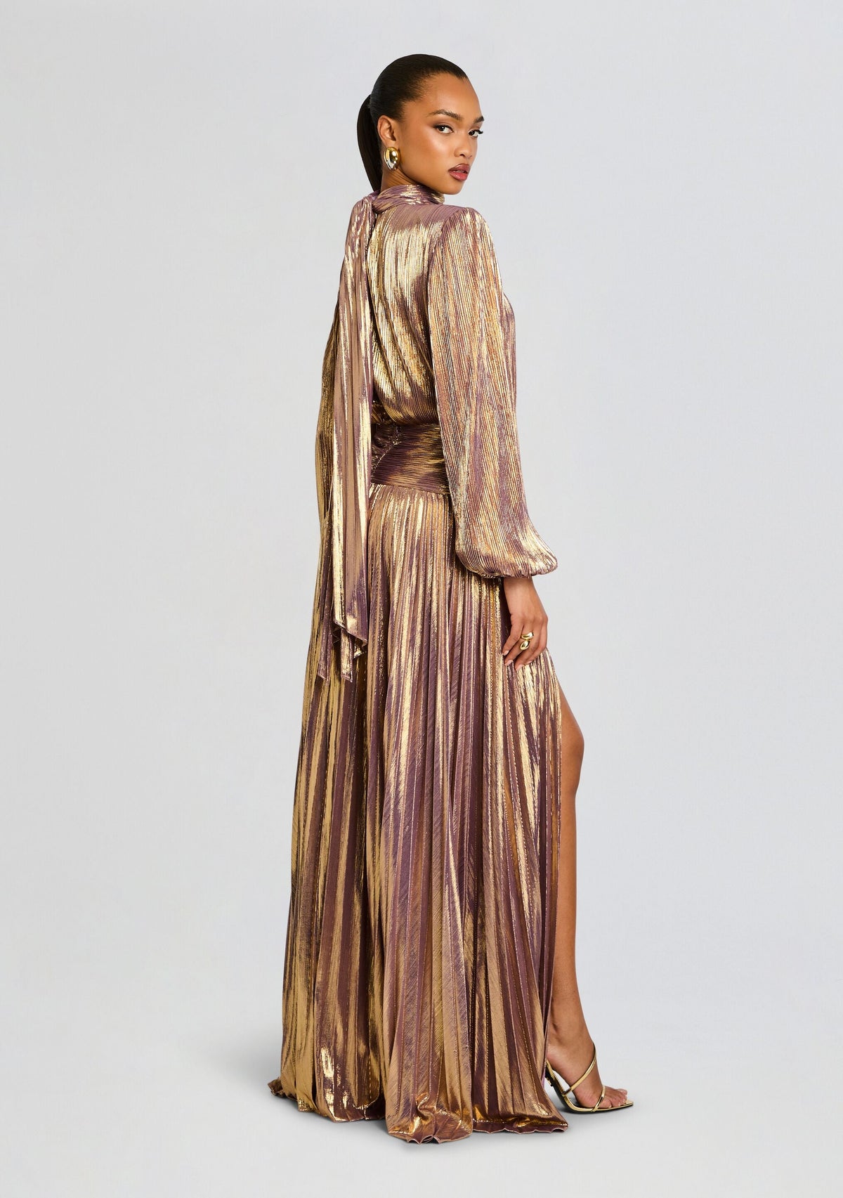 Brienne Dress by retrofête in Purple/Gold, product image 4