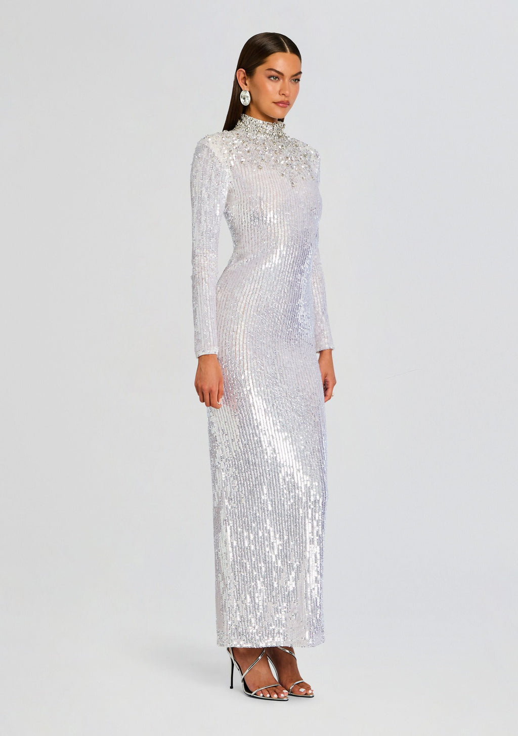 Elisha Embellished Dress by retrofête in White, product image 3