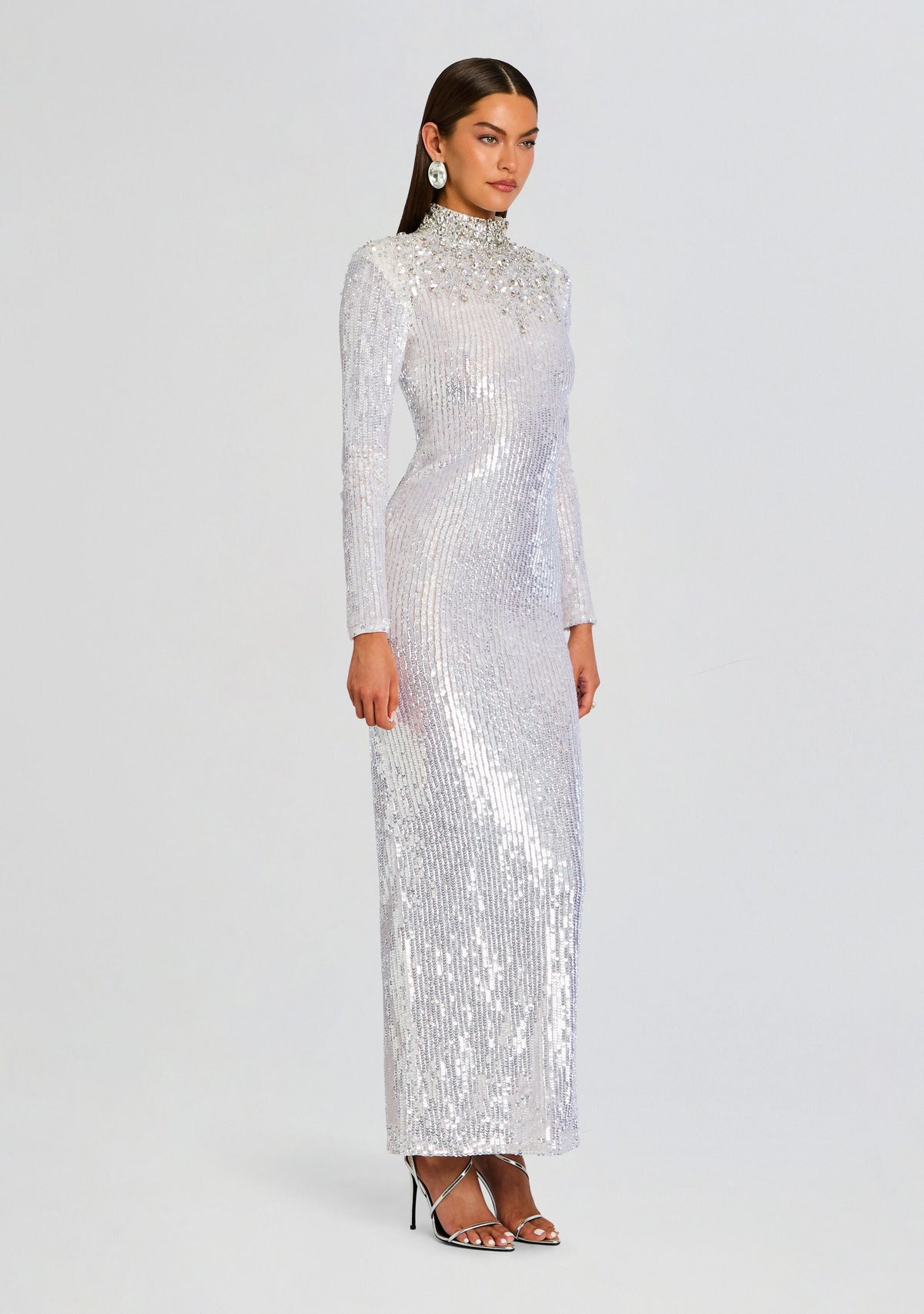 Elisha Embellished Dress by retrofête in White, product image 3