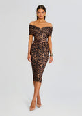 Gianina Mesh Midi Dress by SEROYA in Jaguar, product image 1