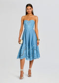 Marlin Long Dress by Charo Ruiz in Blue Sealace, product image 1