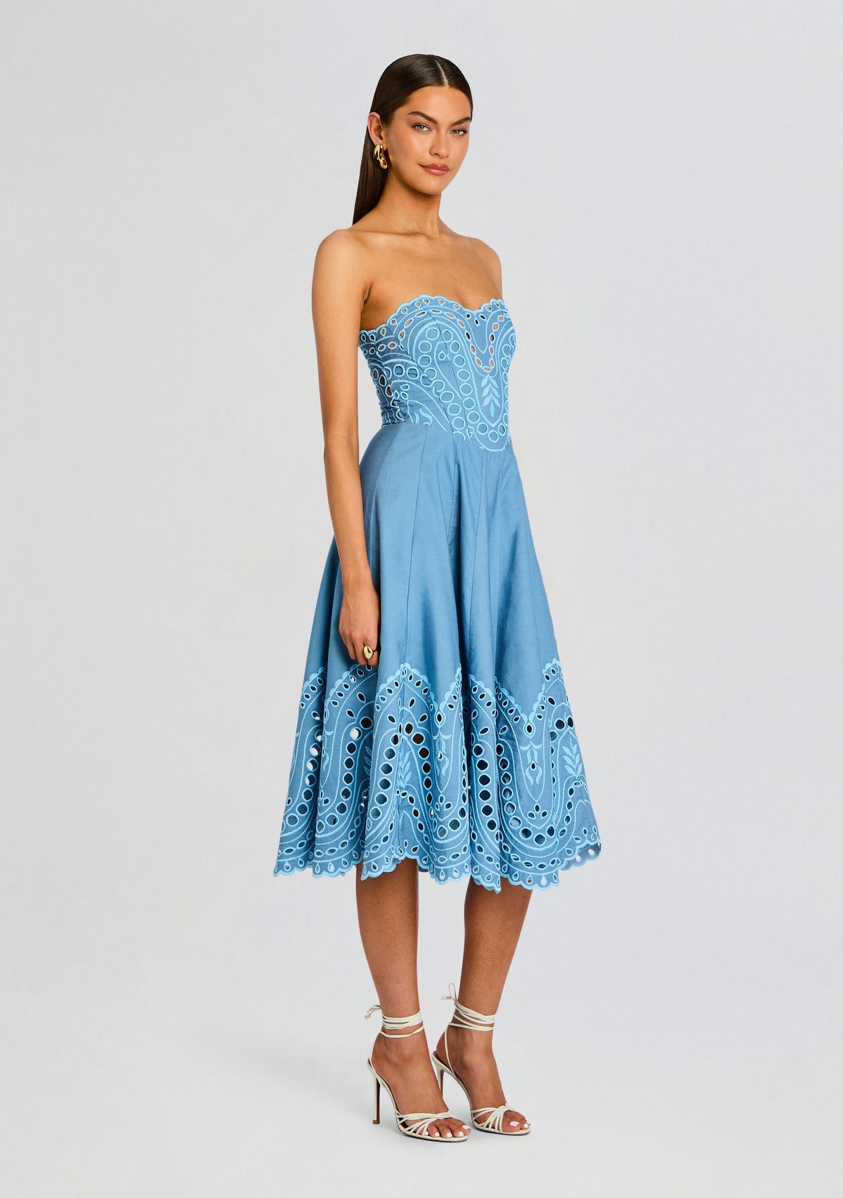 Marlin Long Dress by Charo Ruiz in Blue Sealace, product image 3