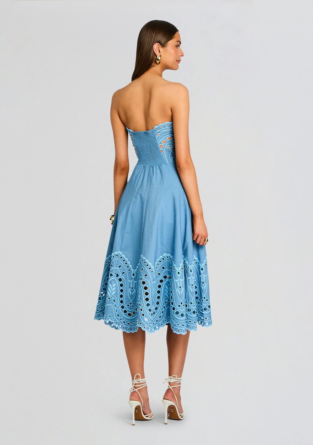 Marlin Long Dress by Charo Ruiz in Blue Sealace, product image 4