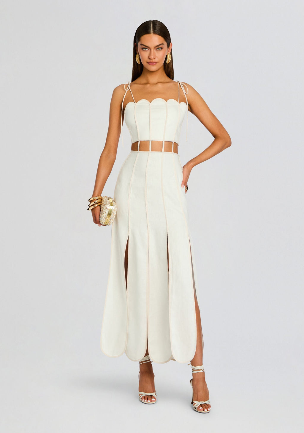 Malta Dress by Azulu in Ivory, product image 1