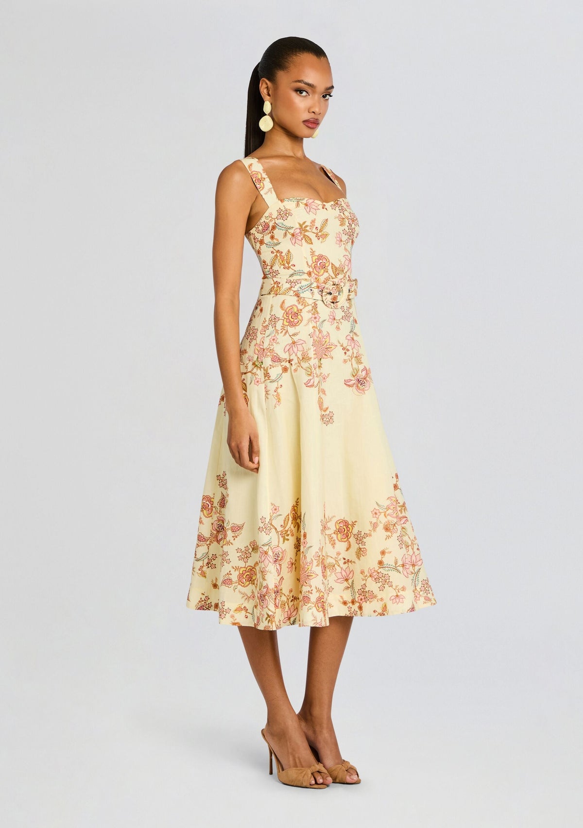 Riah Midi Dress by Hemant & Nandita in Ivory, product image 3