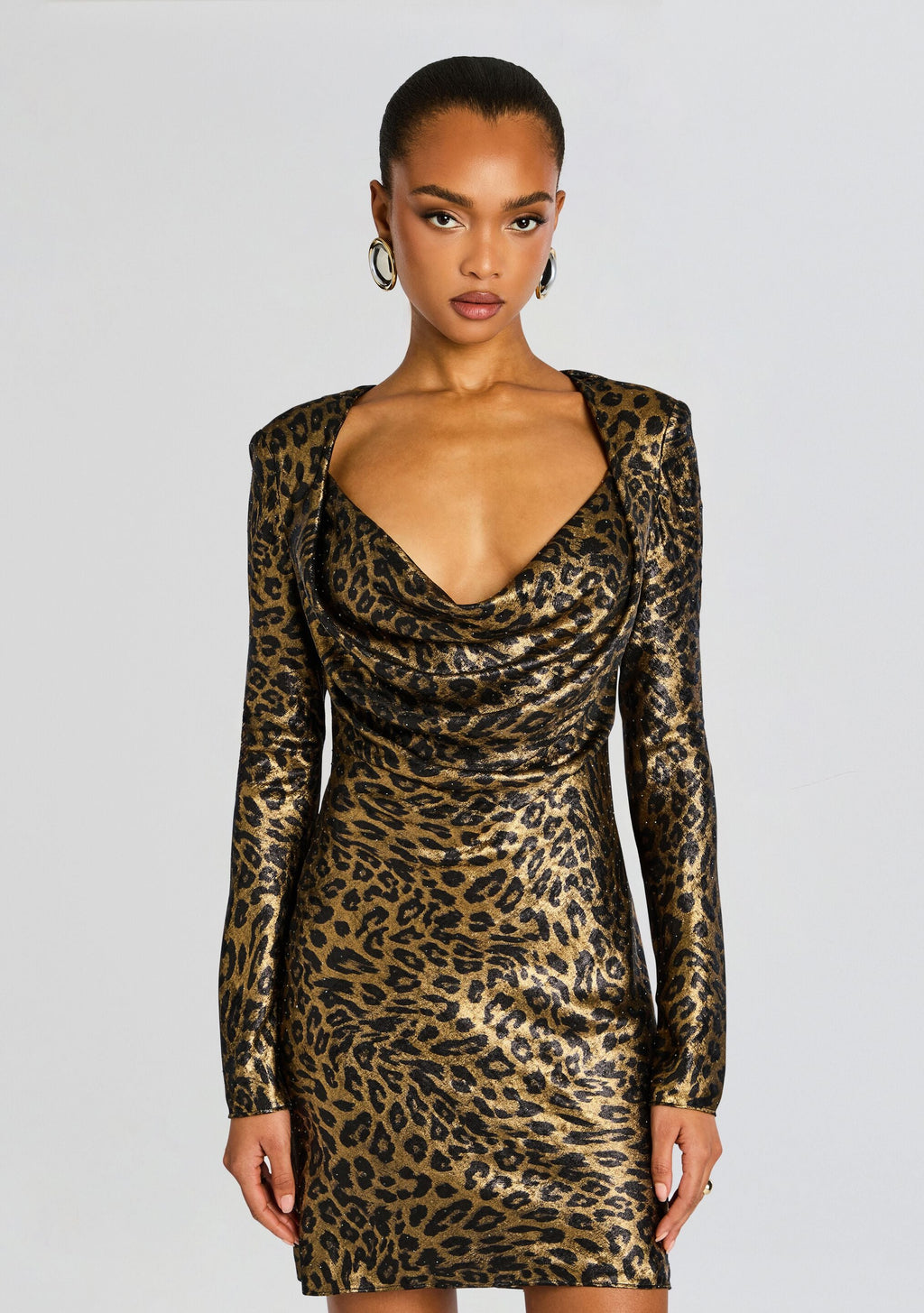 Madeleine Mini Dress by Sans Faff in Leopard Gold, product image 5