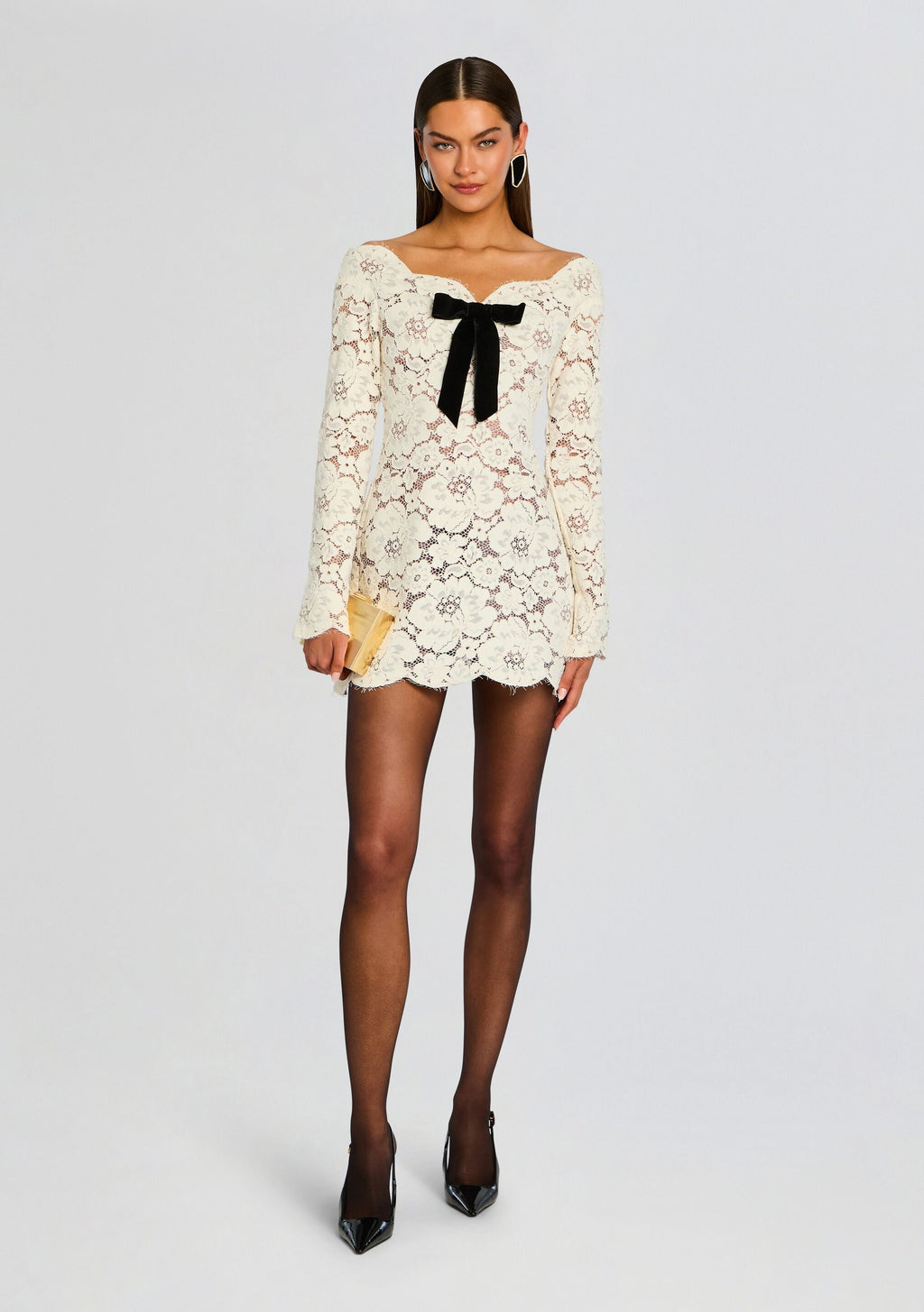 Perdita Lace Dress by retrofête in Cream, product image 1