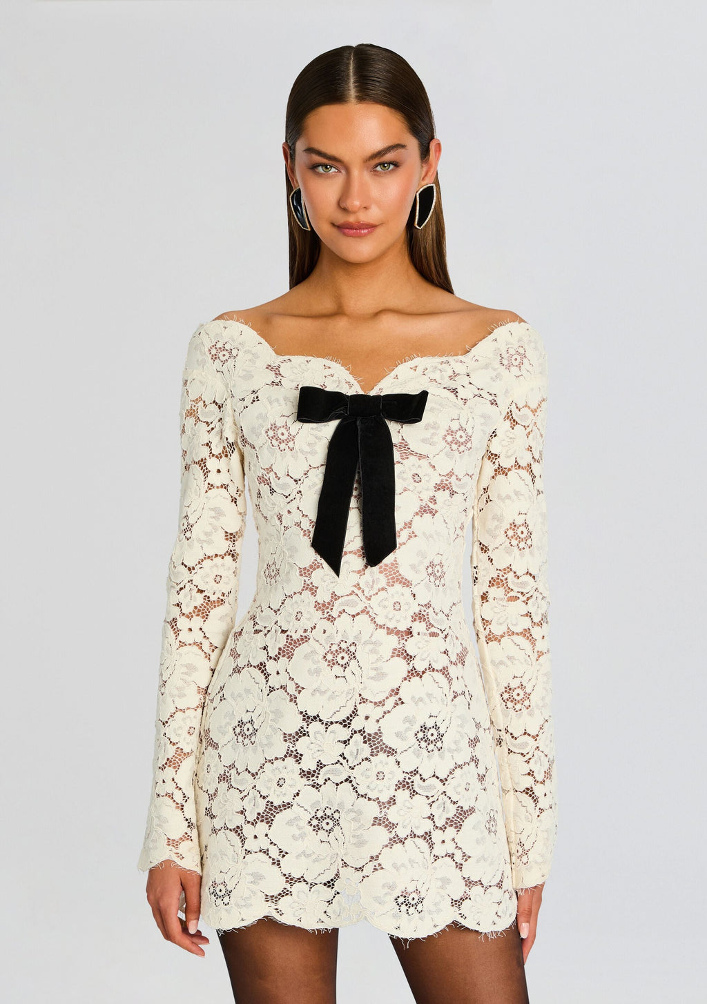 Perdita Lace Dress by retrofête in Cream, product image 5