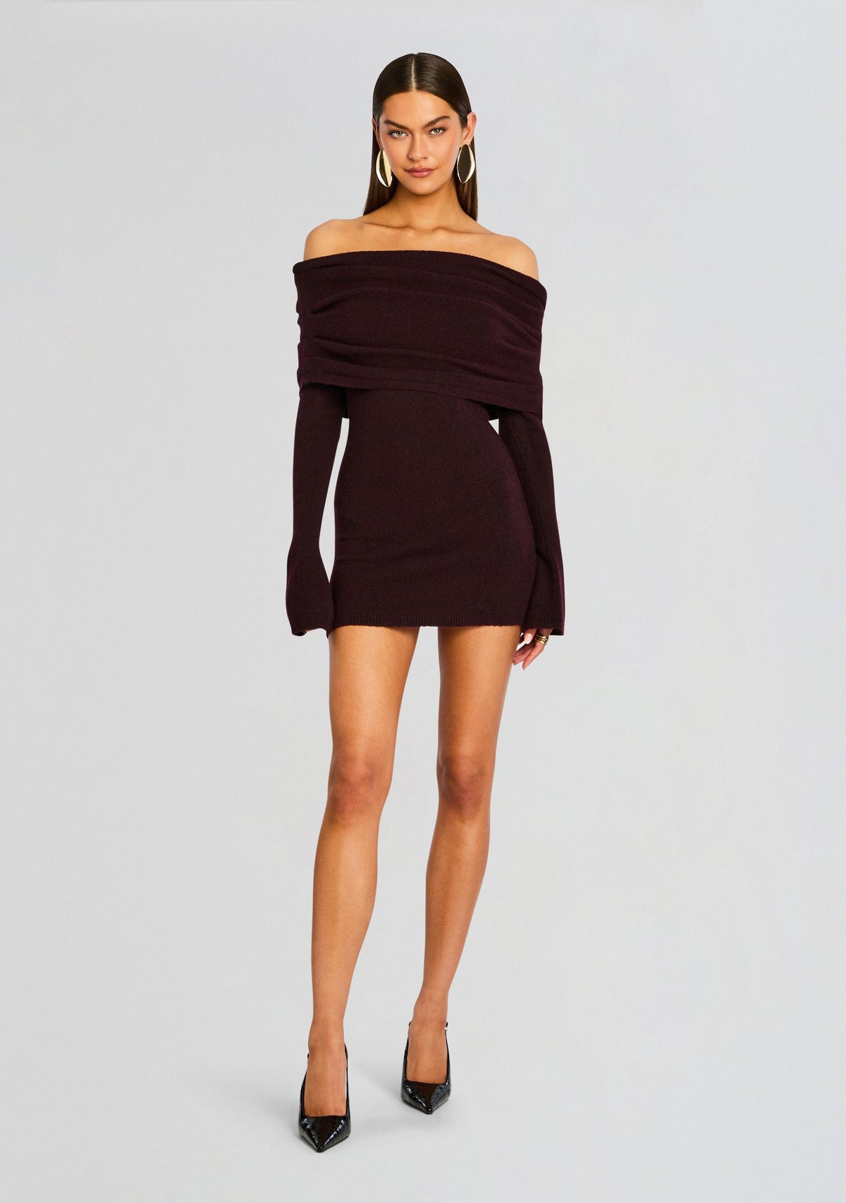 Selene Mini Dress by SEROYA in Merlot, product image 1