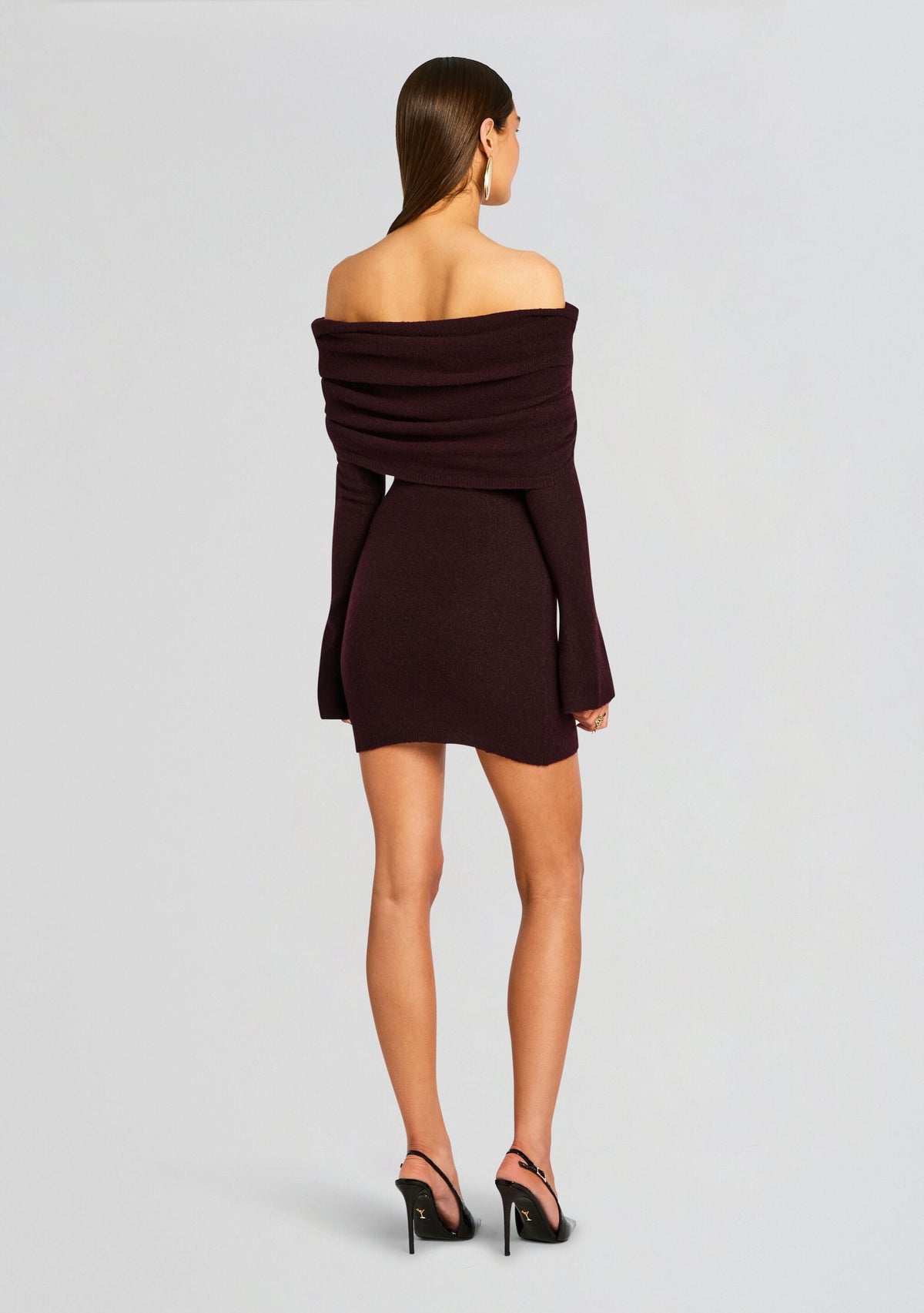 Selene Mini Dress by SEROYA in Merlot, product image 4