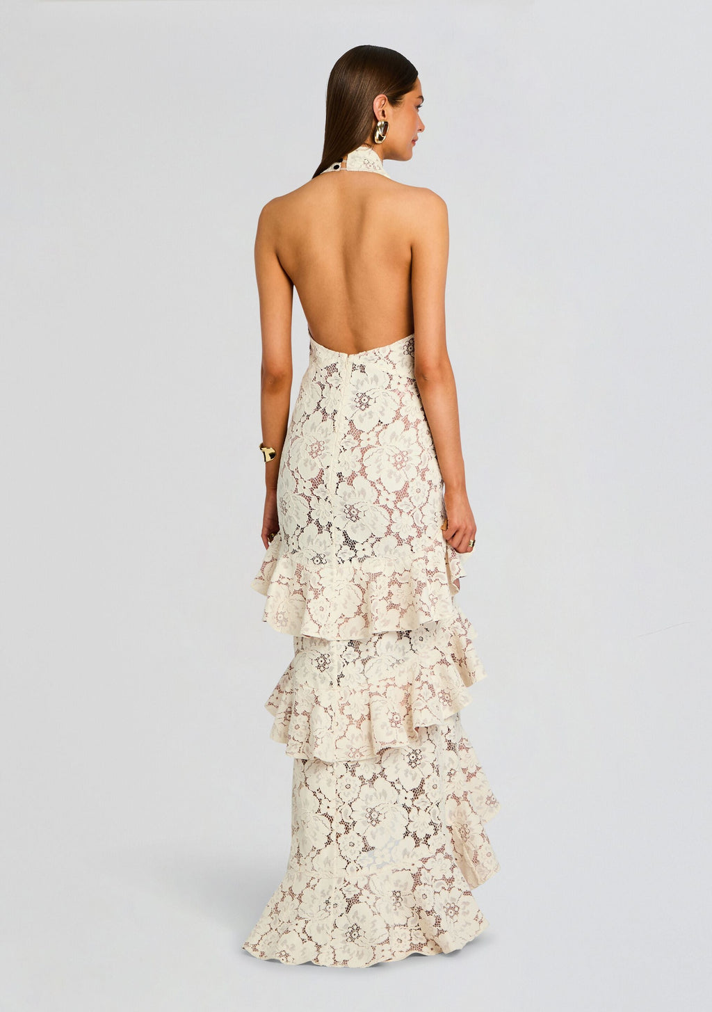 Senara Lace Dress by retrofête in Cream, product image 4