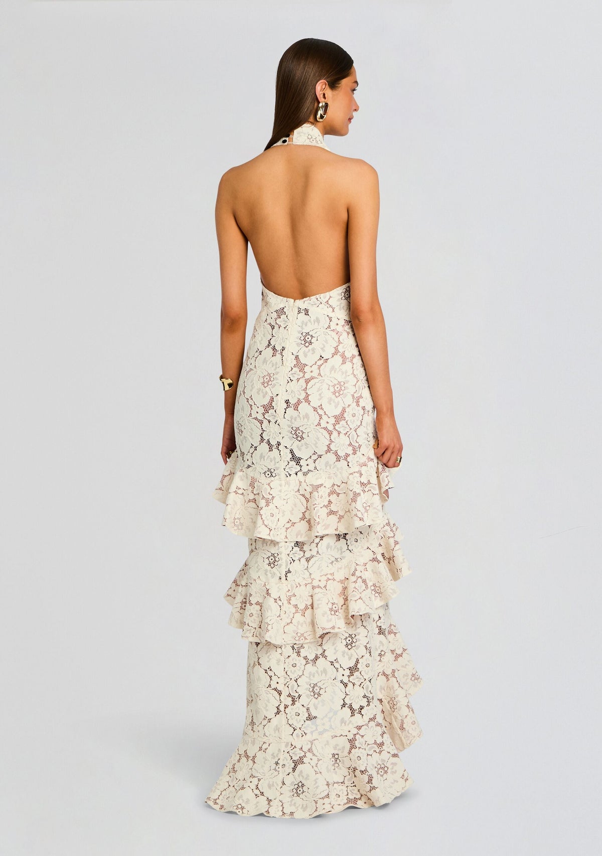 Senara Lace Dress by retrofête in Cream, product image 4