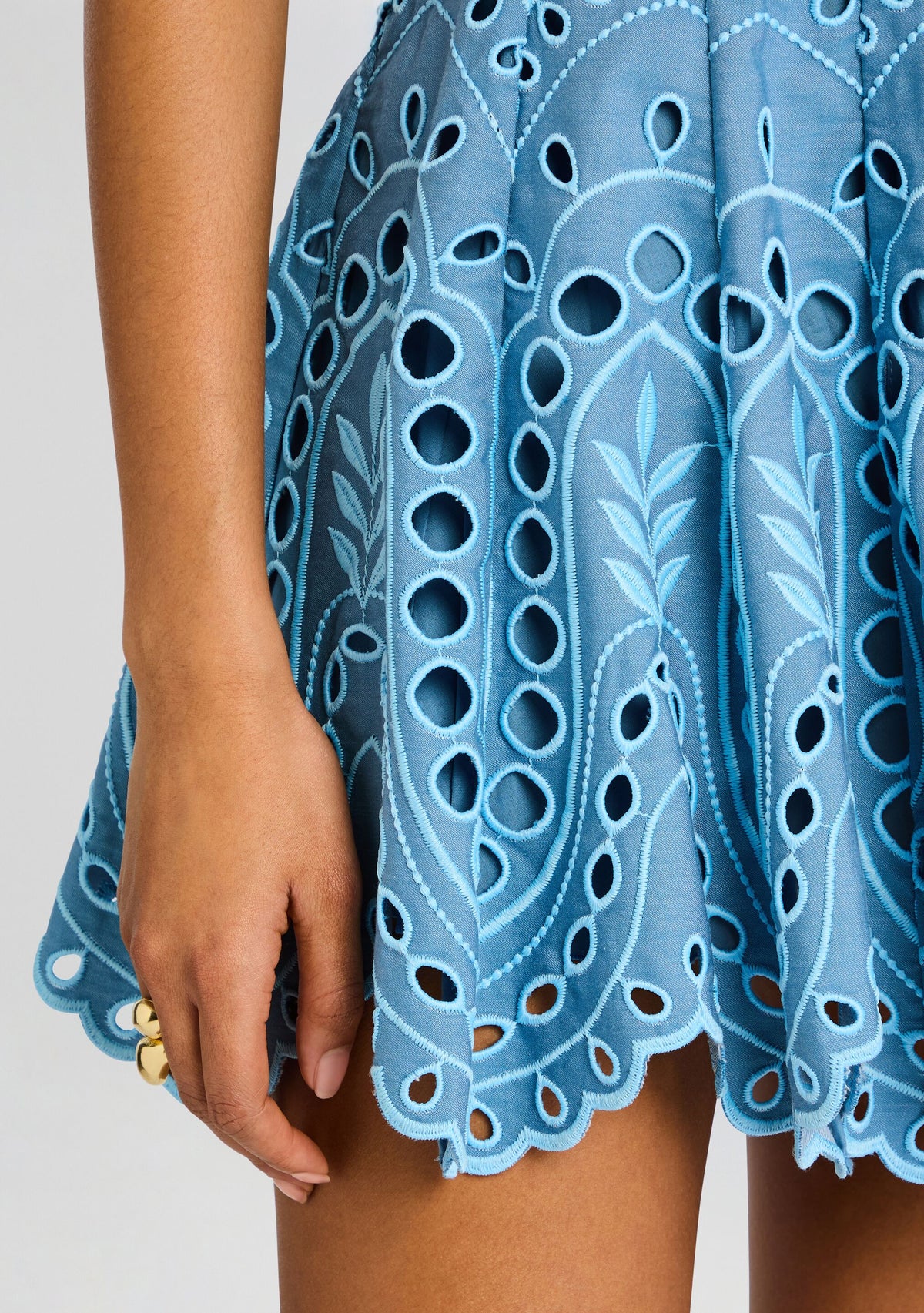 Bail Short Dress by Charo Ruiz in Blue Sealace, product image 2