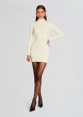 Tonya Knit Mini Dress by SEROYA in Eggshell, product image 1