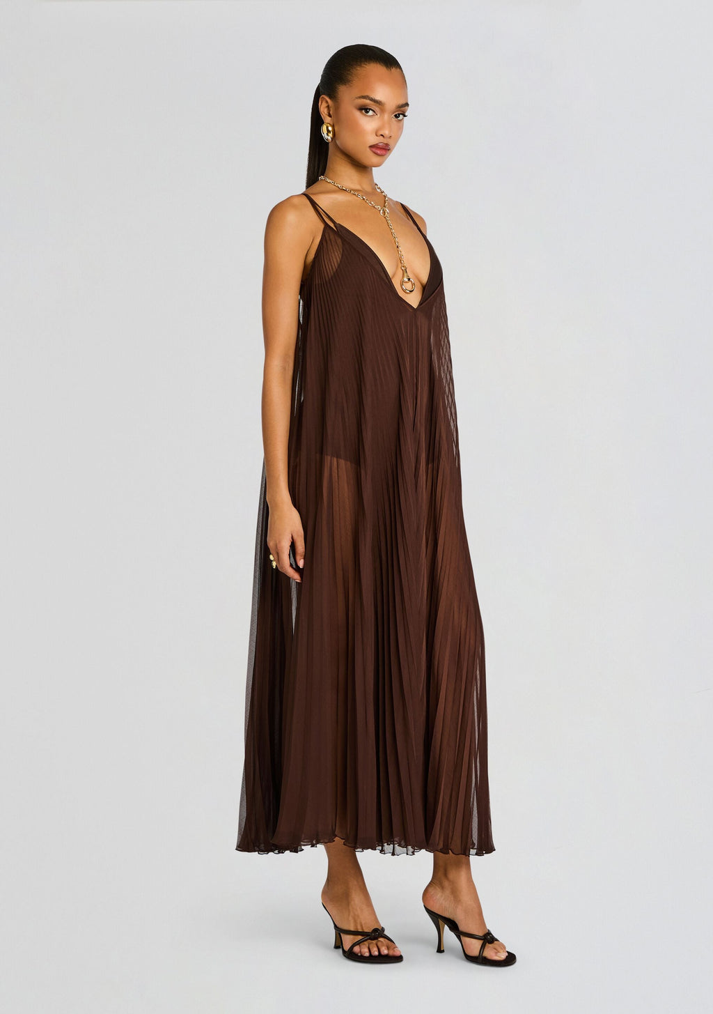 Uma Maxi Dress by Shani Shemer in Espresso, product image 2