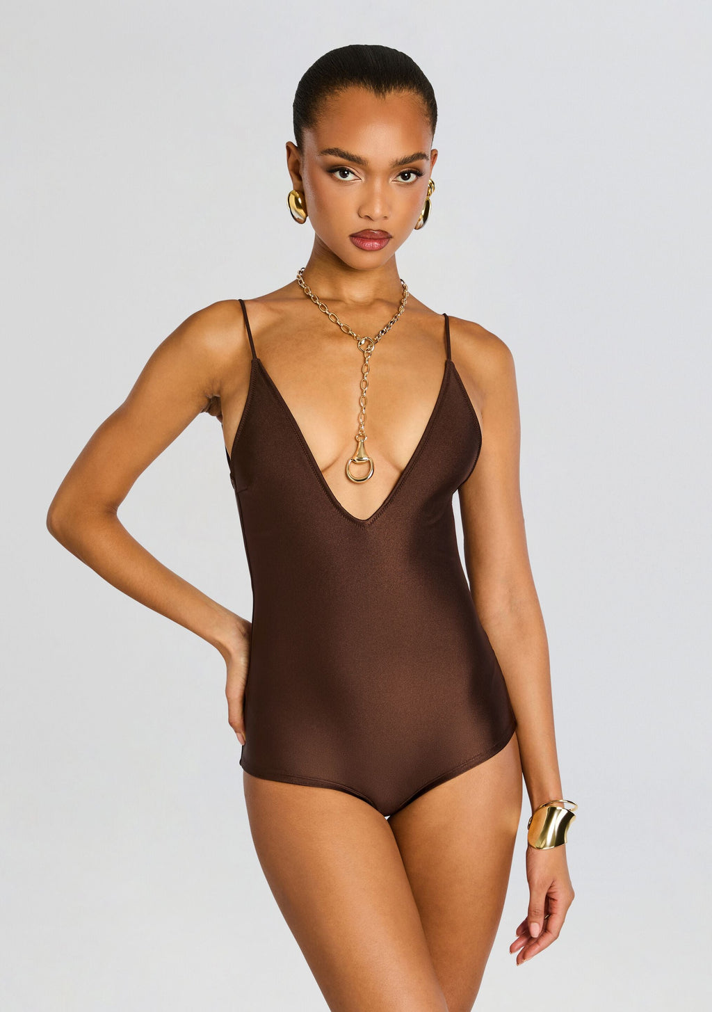 Brigitte One Piece by Shani Shemer in Espresso, product image 1