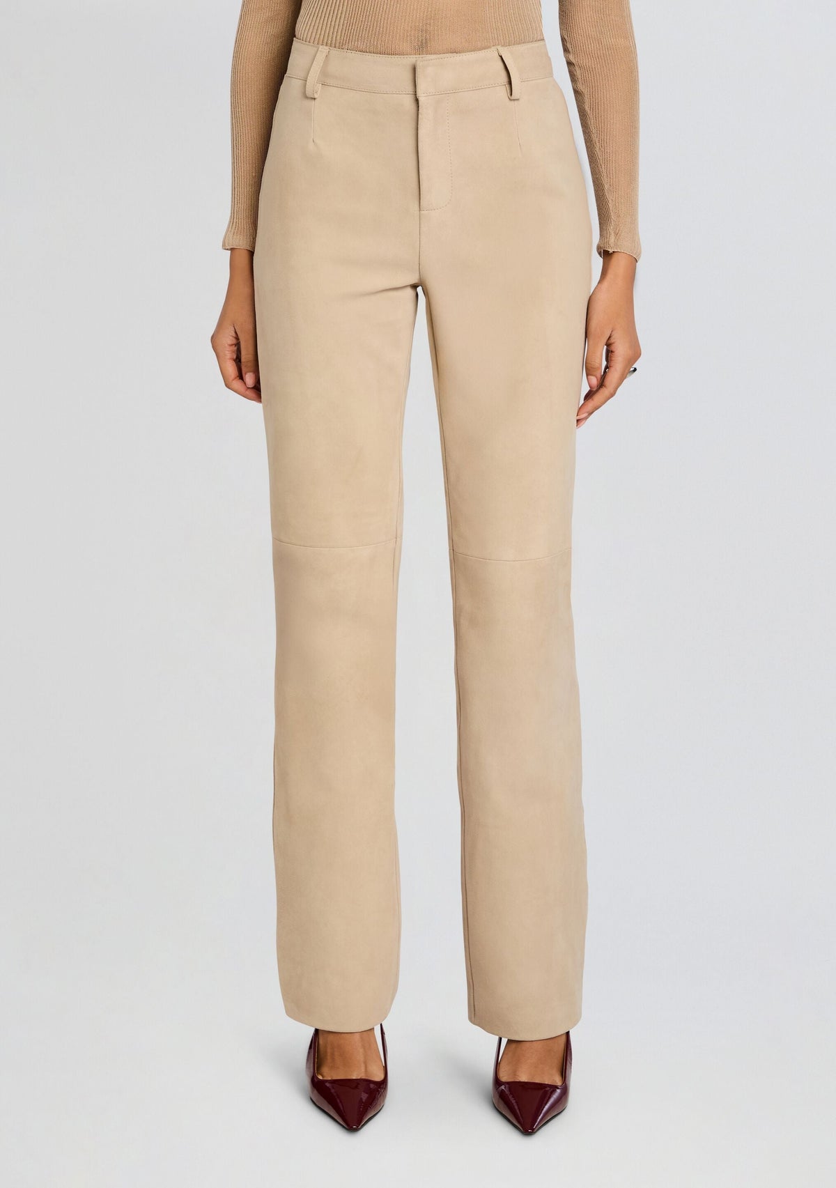 Adelina Suede Pant by retrofête in Khaki, product image 1
