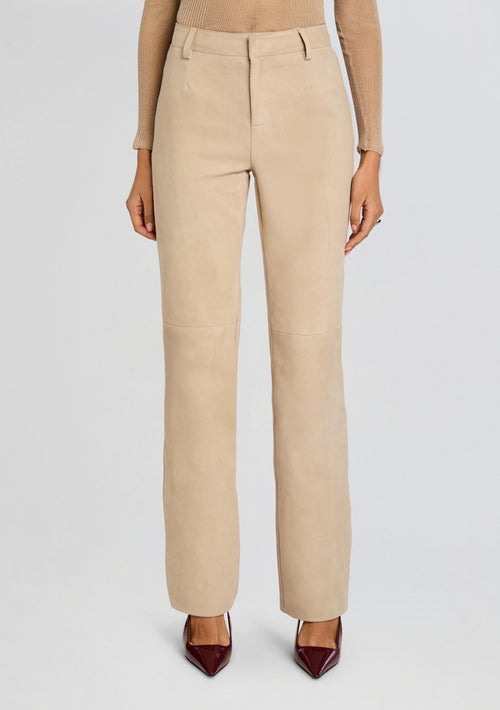 Adelina Suede Pant by retrofête in Khaki, product image 1